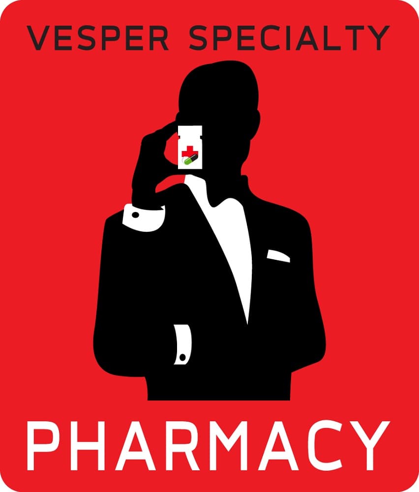 Vesper pharmacist silhouette logo